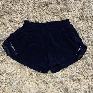 Navy Lululemon Hotty Hot II 2.5” Shorts